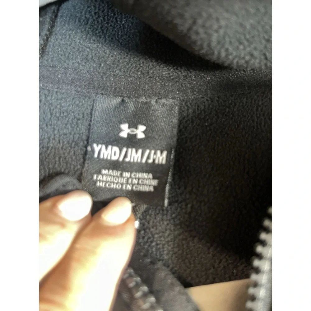 Under Armour Youth Medium Full Zip Hooded Jacket Soft Shell Outdoor Coldgear